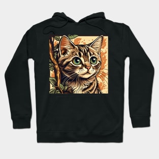 Colorful Funny Cat In The Tree - Love Cats Hoodie